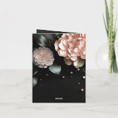 Invitation Floral Black arrière - plan Surprise fête d'annive (Dos)