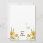 Invitation Floral blanc Africain-Américain Mariage (Dos)