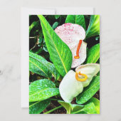 Invitation Floral blanc Cala Lilies Mariage mexicain (Dos)