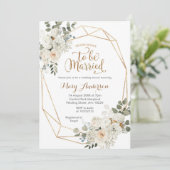 Invitation Floral blanc C'est la saison pour se marier (Debout devant)