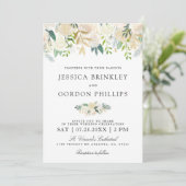 Invitation floral blanc de mariage du bouquet | de (Debout devant)