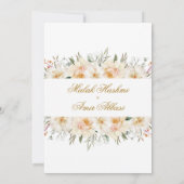 Invitation Floral blanc et Mariage musulman blanc (Dos)