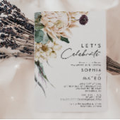 Invitation Floral Blanc Fêtons
