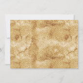 Invitation Floral blanc sur Mariage de automne noir et or (Dos)