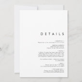 Invitation Floral blanc | Vert foncé Tout en un Mariage (Dos)