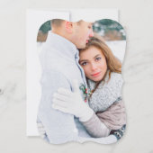 Invitation Floral bleu chic avec Calligraphie Mariage photo (Dos)