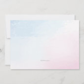 Invitation Floral bleu et rose religieux (Dos)