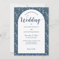 Floral Bleu, Fleurs Delphinium Mariage forme arc