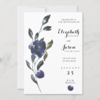 Floral bleu laine Iris violet