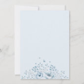 Invitation Floral bleu Quelque chose Fête des mariées Bleu Bo (Dos)