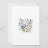 Invitation Floral bleu Quinceañera (Dos)