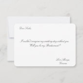 Invitation Floral Bleu Serez-Vous Ma Femme D'Accueil (Dos)