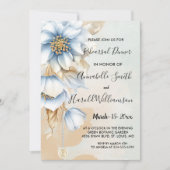 Invitation Floral bleu vintage (Devant)