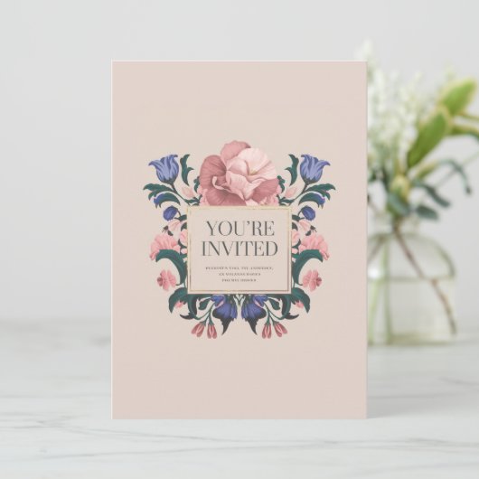Invitation Floral Bliss (Debout devant)