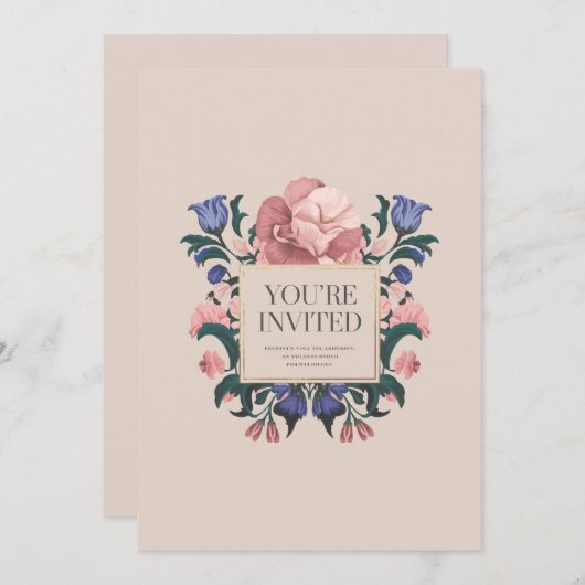 Invitation Floral Bliss (Devant / Derrière)