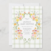 Invitation Floral Bloom Baby Shower (Devant)