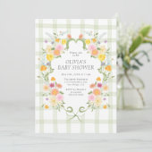 Invitation Floral Bloom Baby Shower (Debout devant)