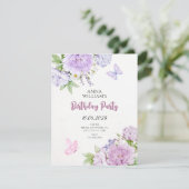 Invitation Floral bloom butterflies (Debout devant)