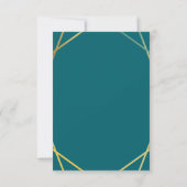 Invitation Floral Blooms Turquoise Aquarelle - 3x5 Mariage In (Dos)