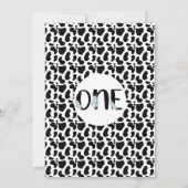 Invitation Floral Blue Boys Cow Imprimer Holy Cow 1er Anniver (Dos)