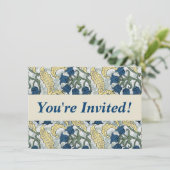 Invitation Floral Blue Flowers Lily Valley Répétition (Debout devant)