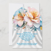 Invitation Floral Blue Rose Jaune Fleurs Anniversaire (Dos)