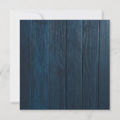 Invitation Floral Blue Wood String Lights Save The Date (Dos)