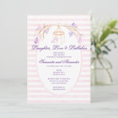 Invitation Floral Bluebell Mobile Celestial Baby shower fille (Debout devant)