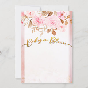 Invitation Floral Blush Baby shower rose Enregistrer La Date 