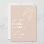 Invitation Floral Blush Boho Chic Neutral Mariage (Dos)