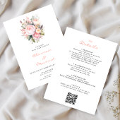 Invitation Floral Blush Mariage budget rose