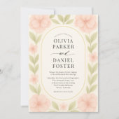 Invitation Floral Blush Pink Hydrangea Botanical Wedding Invi (Devant)