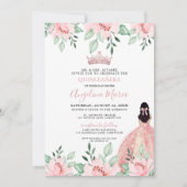 Invitation Floral Blush Pink Quinceañera (Devant)