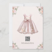 Invitation Floral Blush Pink Ribbon Swan Baby shower or (Dos)