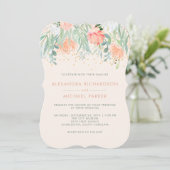Invitation Floral Blush Romance | Mariage aquarelle (Debout devant)