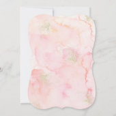 Invitation Floral Blush Rose Amour Dans La Fête des mariées F (Dos)