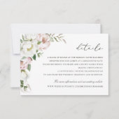 Invitation Floral Blush White Peony Détails de la verdure Ins (Devant)
