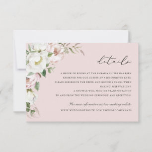 Invitation Floral Blush White Peony Détails de la verdure Ins
