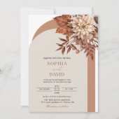 Invitation Floral Bohème Terracotta Fall Arch Mariage (Devant)