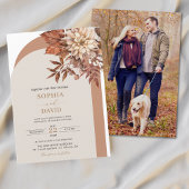 Invitation Floral Bohème Terracotta Fall Arch Mariage