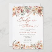 Invitation Floral Boho Baby in Bloom Baby shower (Devant)