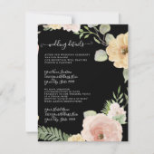 Invitation Floral Boho Blush Mustard Foliard Détails du Maria (Devant)
