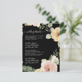 Invitation Floral Boho Blush Mustard Foliard Détails du Maria (Debout devant)