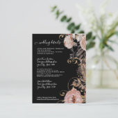 Invitation Floral Boho Blush Rose Gold séché Détails du Maria (Debout devant)