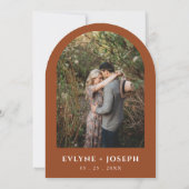 Invitation Floral Boho Burnt Orange Terracotta Arched Wedding (Dos)