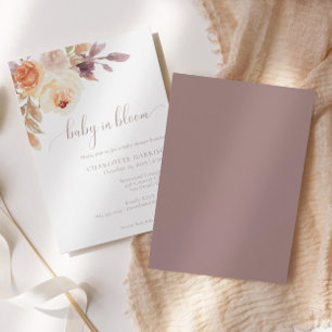 Invitation Floral Boho d'automne rustique   BABY SHOWER