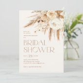 Invitation Floral Boho Desert Beach Fête des mariées (Debout devant)