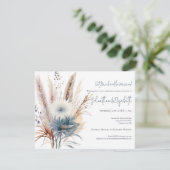 Invitation Floral Boho d'hiver | Dîner de répétition blanc (Debout devant)