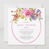 Invitation Floral Boho Fleur sauvage d'été Baby shower de jar (Devant)