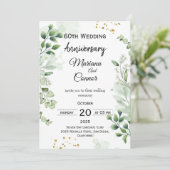 Invitation Floral Boho Greenery Wedding Anniversary  (Debout devant)